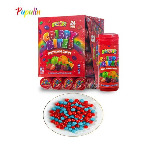 Vegan Halal Chewy Bottle Tube BRC OEM Skittle Millions Candies Import Sweets Chewy Caramelo Exotic Bonbon Chew Candy