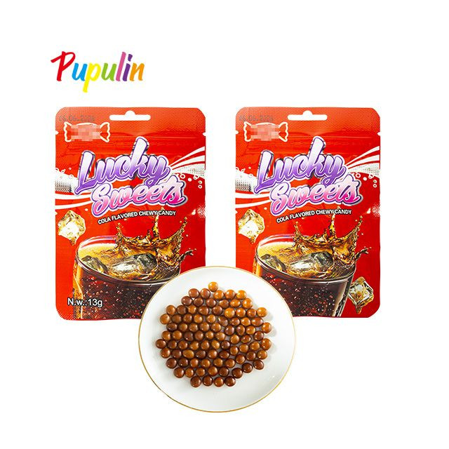 Wholesale Cola Flavor Sour Gummy Chewing Candy OEM PackageJjuicy Bonbon Rainbow Chews Candy