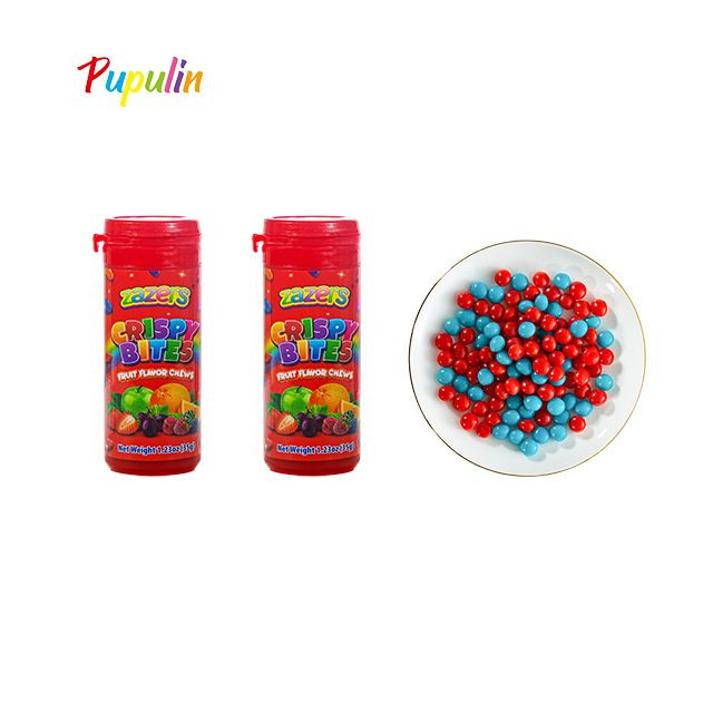 Vegan Halal Chewy Bottle Tube BRC OEM Skittle Millions Candies Import Sweets Chewy Caramelo Exotic Bonbon Chew Candy