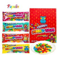 Halal Colorful Sour Chewy Candy Fruit Flavor Sweet Chewy Candy