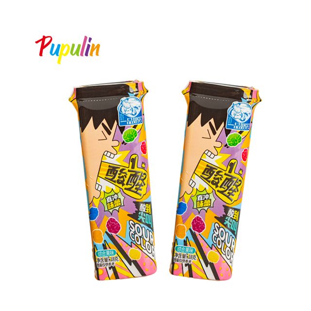 sour chewy candy mixed flavor bottle packing