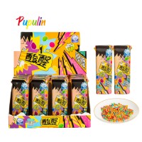 sour chewy candy mixed flavor bottle packing