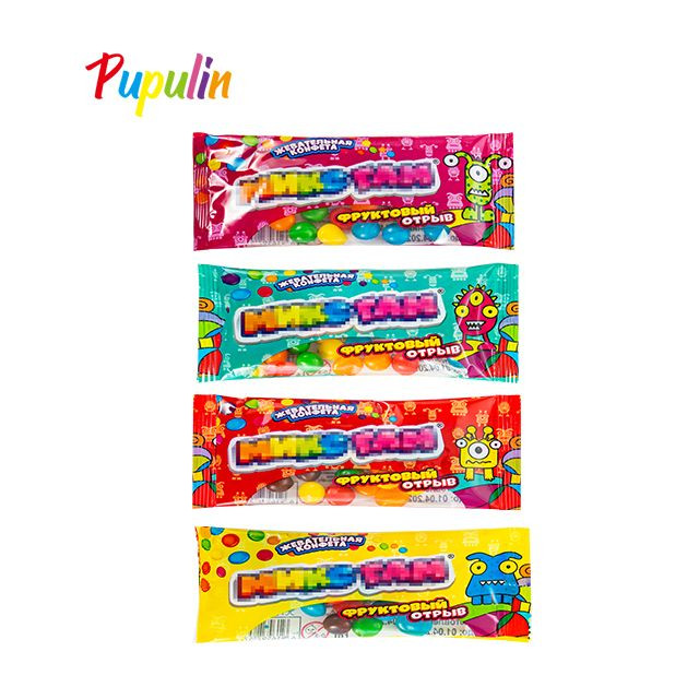 Halal Colorful Sour Chewy Candy Fruit Flavor Sweet Chewy Candy