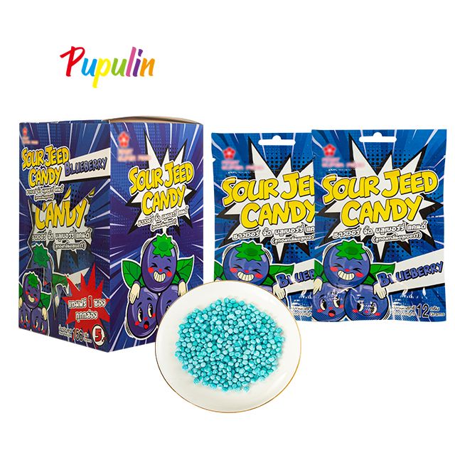 sour mini chewy candy 18g series+blueberry flavor